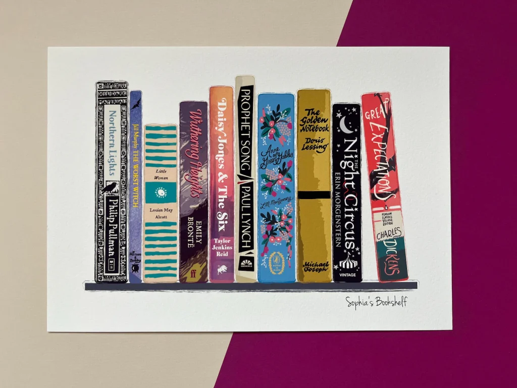 Custom book spine art