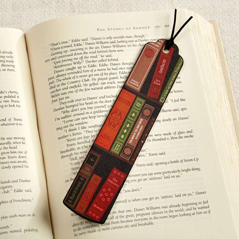 Leather library bookmark