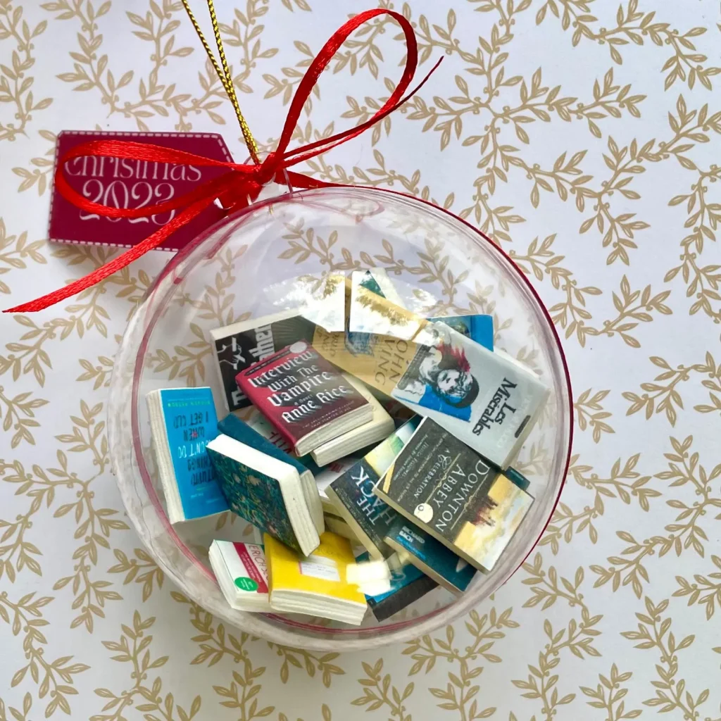 custom book ornament